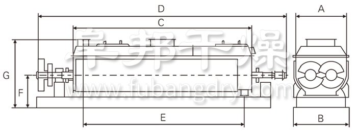 空心槳葉干燥機結(jié)構(gòu)示意圖